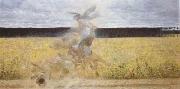 Malczewski, Jacek In the Dust Storm (mk19) oil painting on canvas